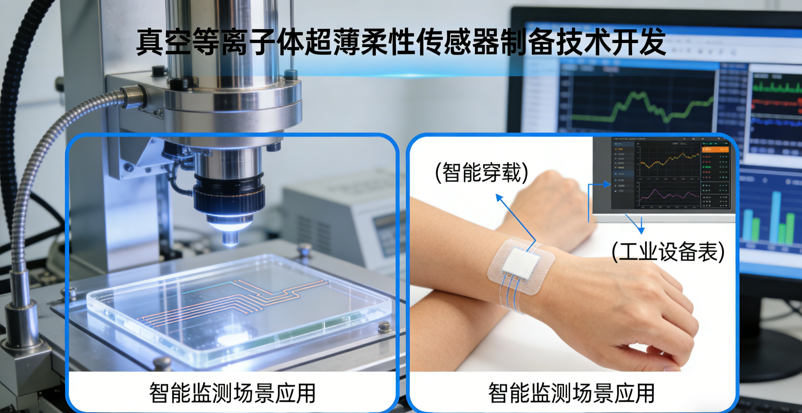 真空等离子体超薄柔性传感器制备技术开发与智能监测场景应用